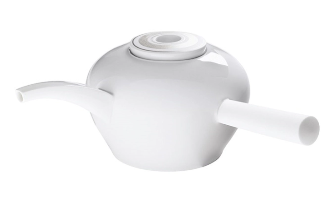 Glamour Platinum Teekanne mit Griff, seitlich