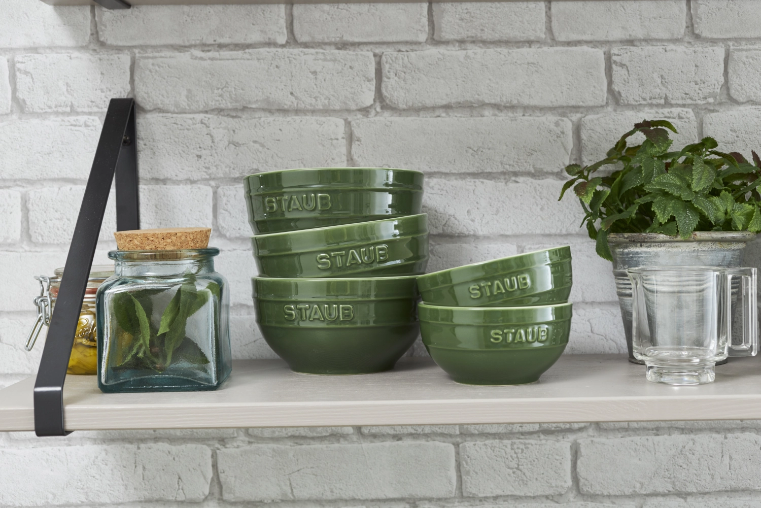 Stce110 bol 12 basilic rond(e) céramique