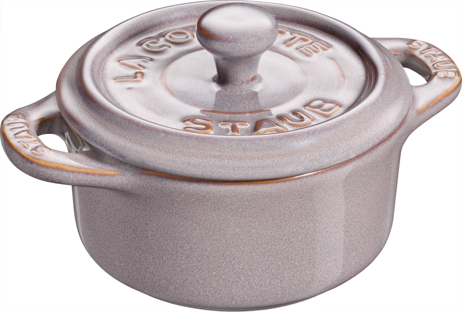 Mini cocotte en céramique, gris antique, 10 cm