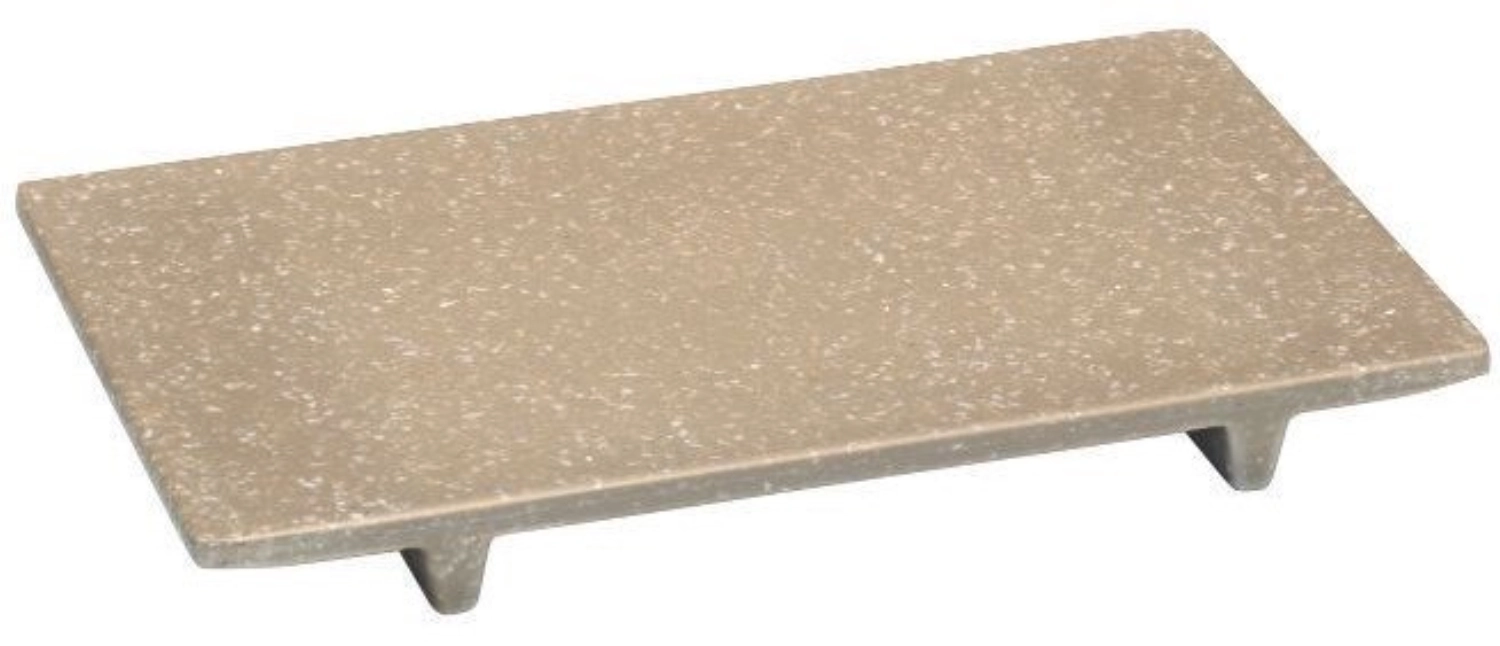 Plateau de service beige 21x12cm H2.5cm