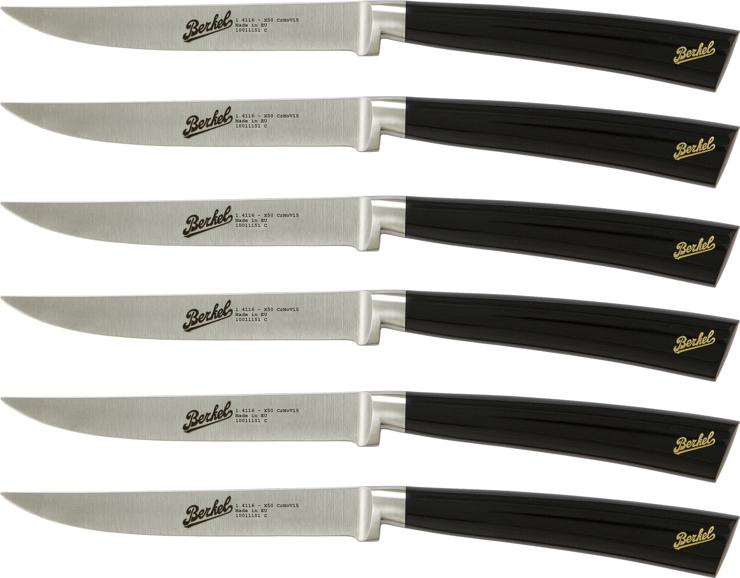 Set de 6 couteaux à steak Berkel Elegance 22cm noir