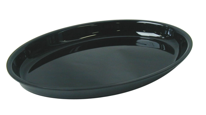 Plat ovale 42x28x3.5cm noir