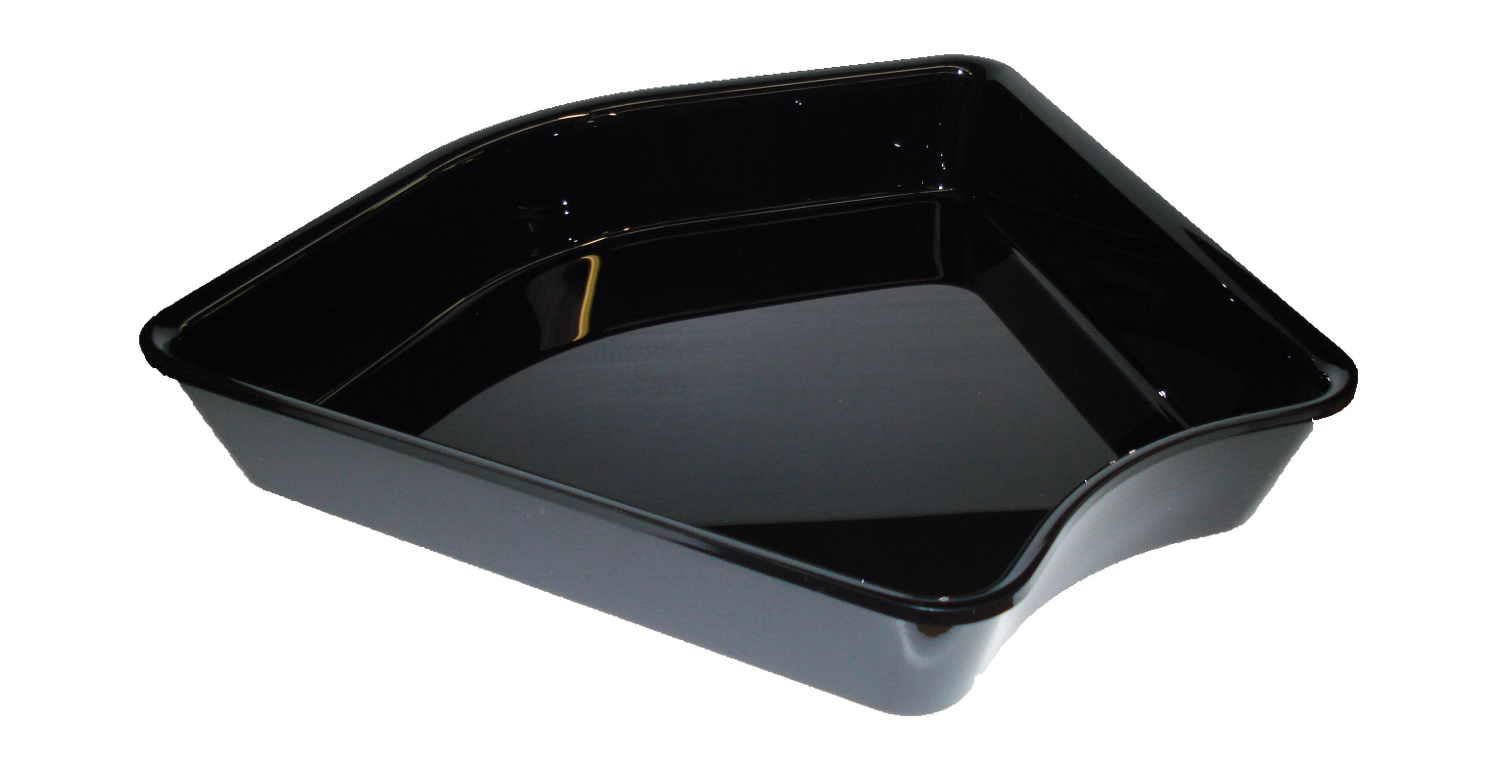 Bol d'angle 28x135Gradx5cm angle 135Grad noir