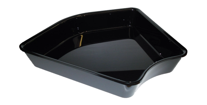 Bol d'angle 28x135Gradx5cm angle 135Grad noir