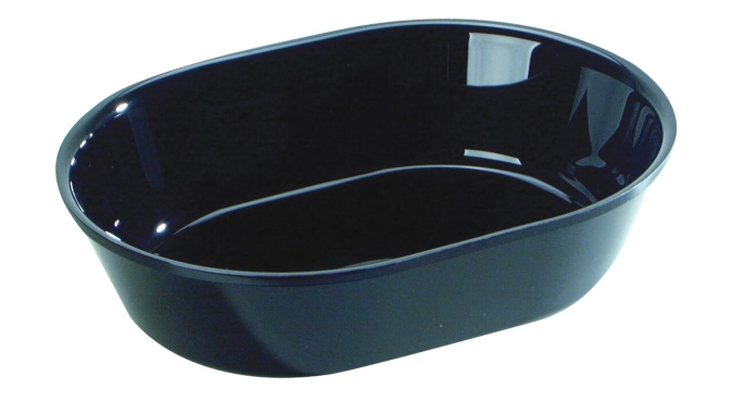 Saladier ovale 2/7 26.5x20x6.5cm noir