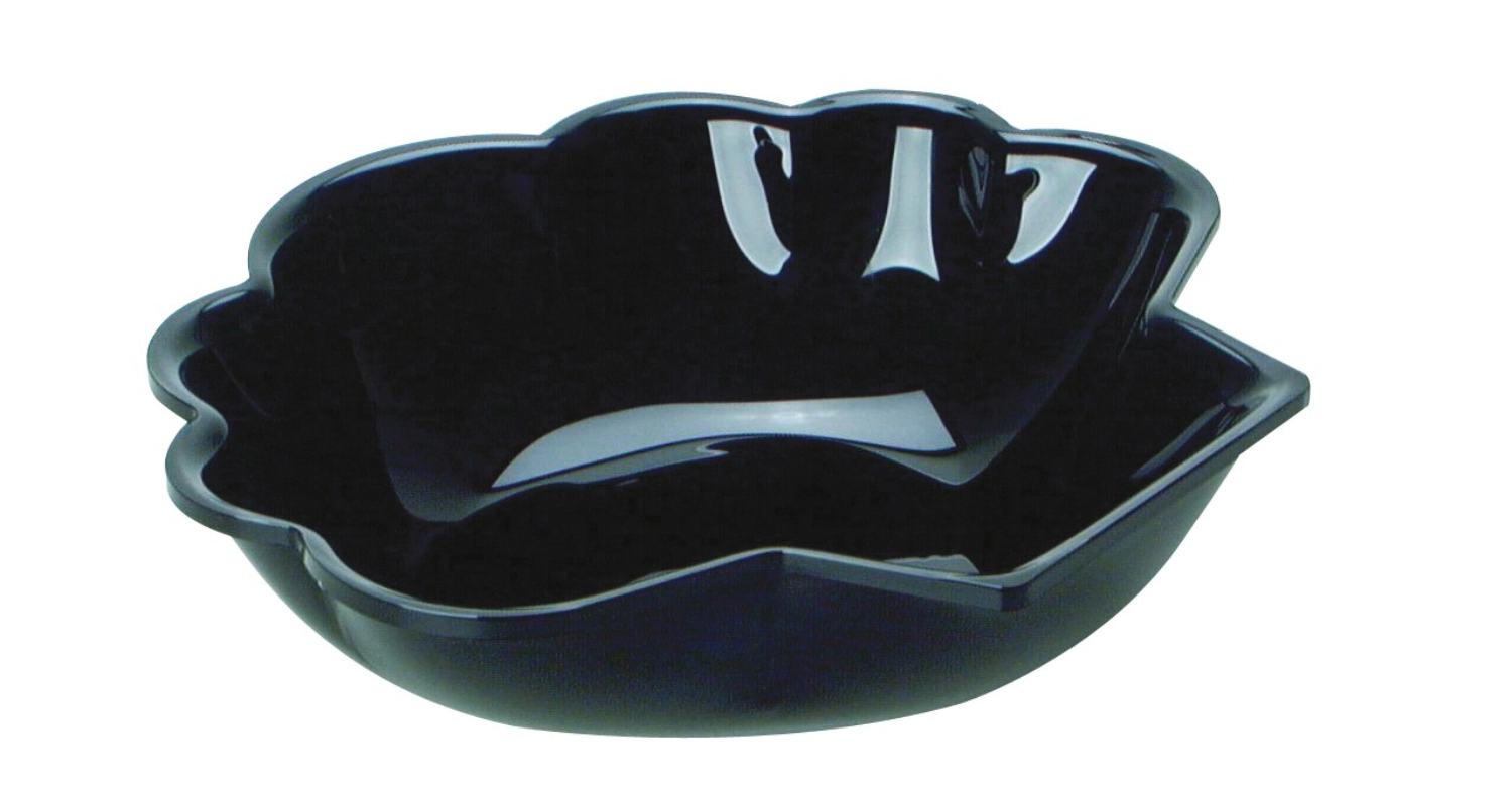 Bol en forme de coquille 27x25x7cm noir