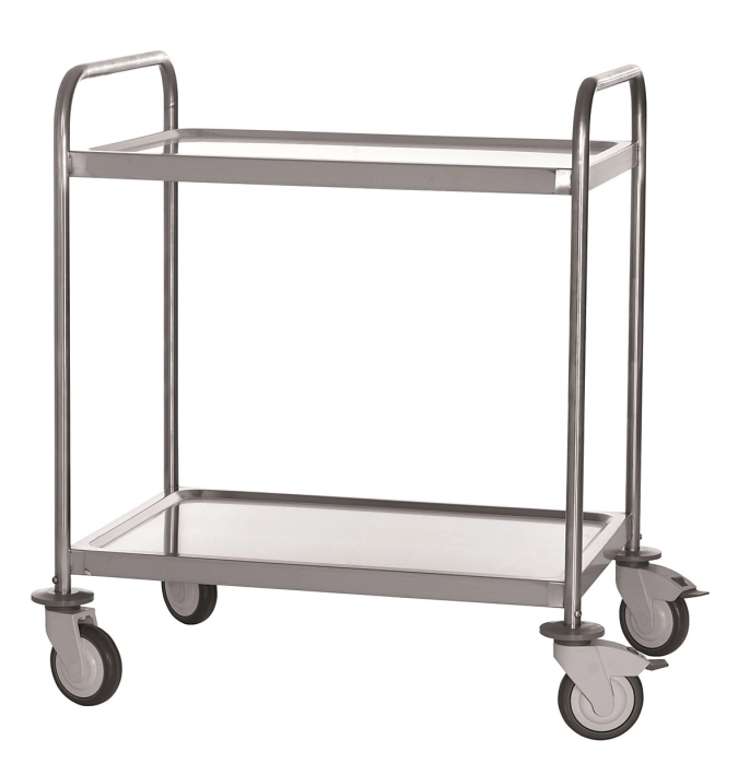 Chariot de service 2 tablettes 107x74cm H96cm