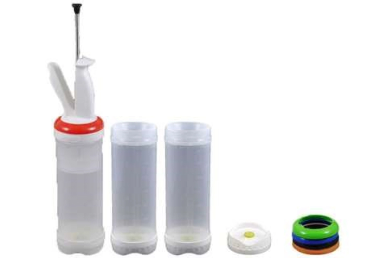 Saucenspender Set 3 Flaschen 0.473lt Einzelloch 1 Pumpe 5 Ri
