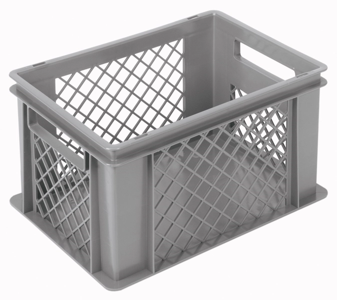 Bac gris 40x30x22cm standard fond fermé/parois perfo