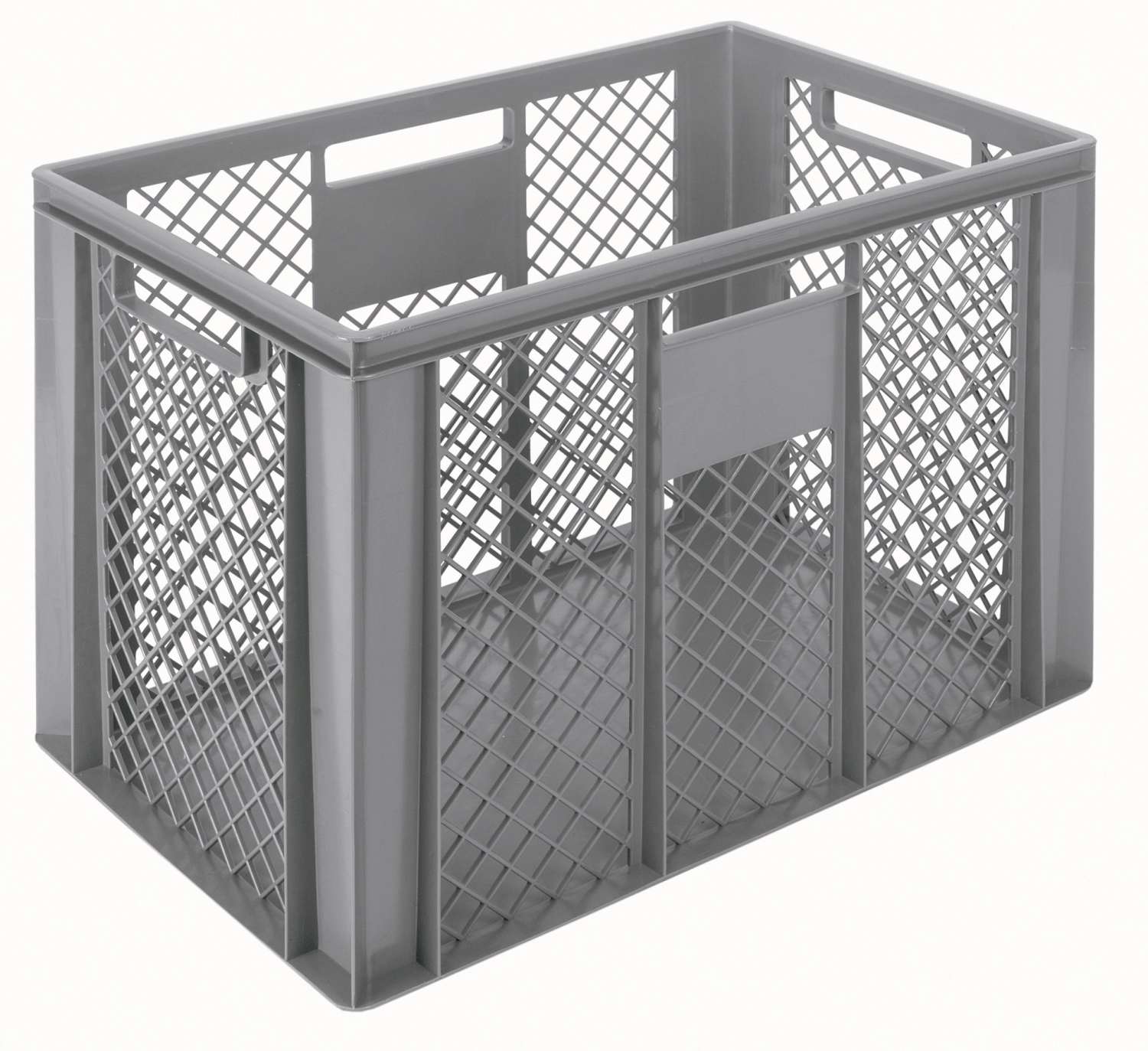 Behälter grau 60x40x42.6cm Standard Boden geschl/Wände perfo