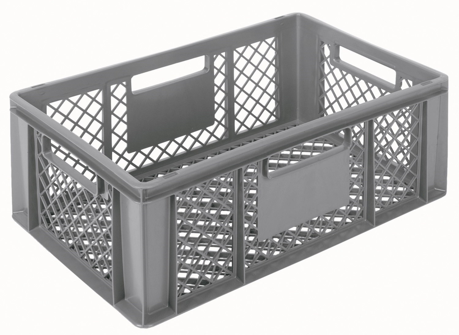 Behälter grau 60x40x22cm Standard Boden und Wände perforiert