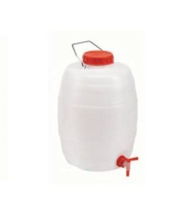 Bidon d'eau 10lt a. robinet de vidange D32cm H23.2cm blanc