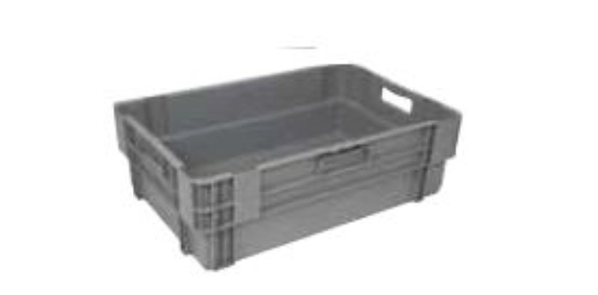 Bac gerbable EN gris 60x40x19cm fond/parois fermé