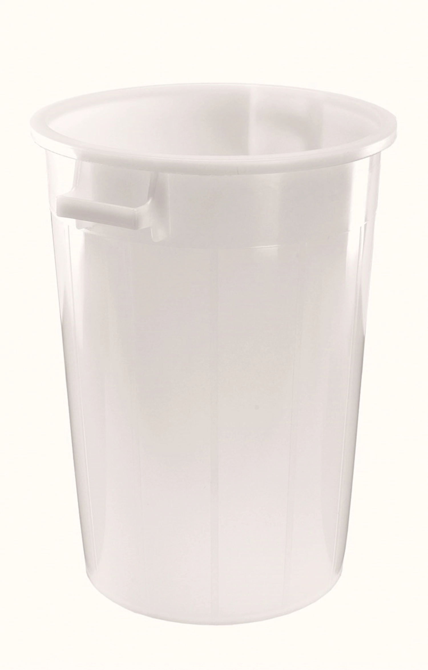 Fût conique foodsafe blanc 75lt 46x46cm H67cm