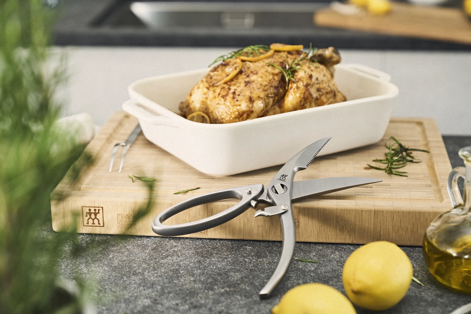 Ciseaux à volaille avec clou de levage