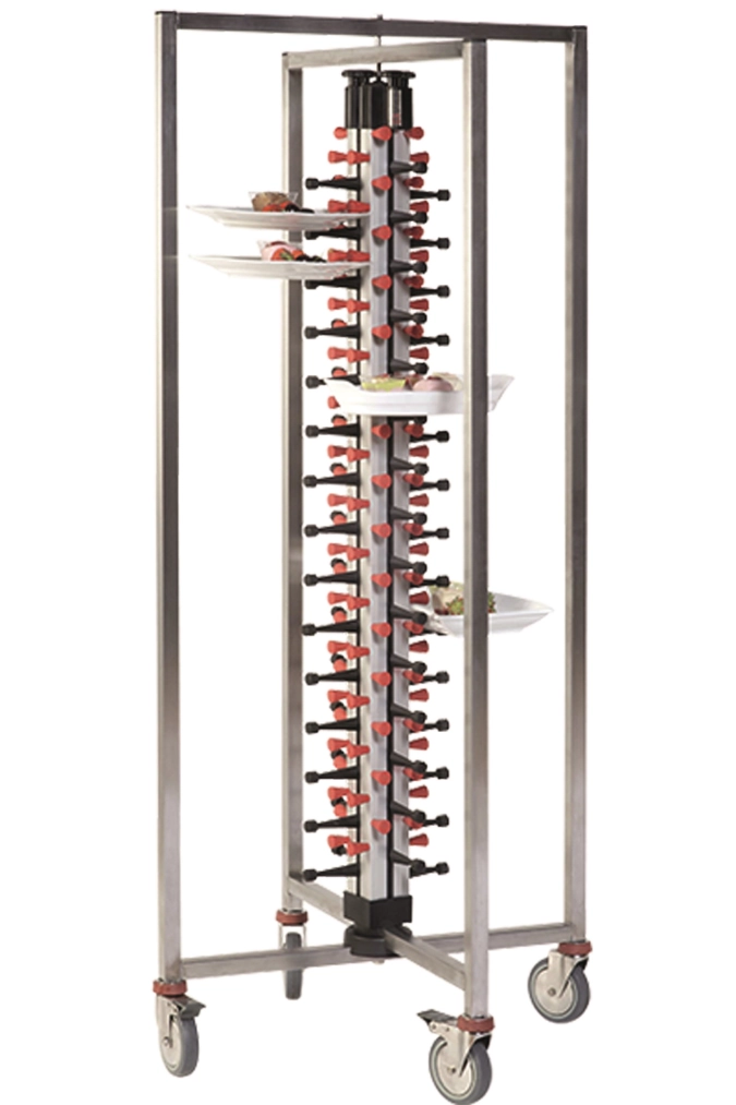 Tellerwagen klappbar für 60 Teller 65x65x149cm