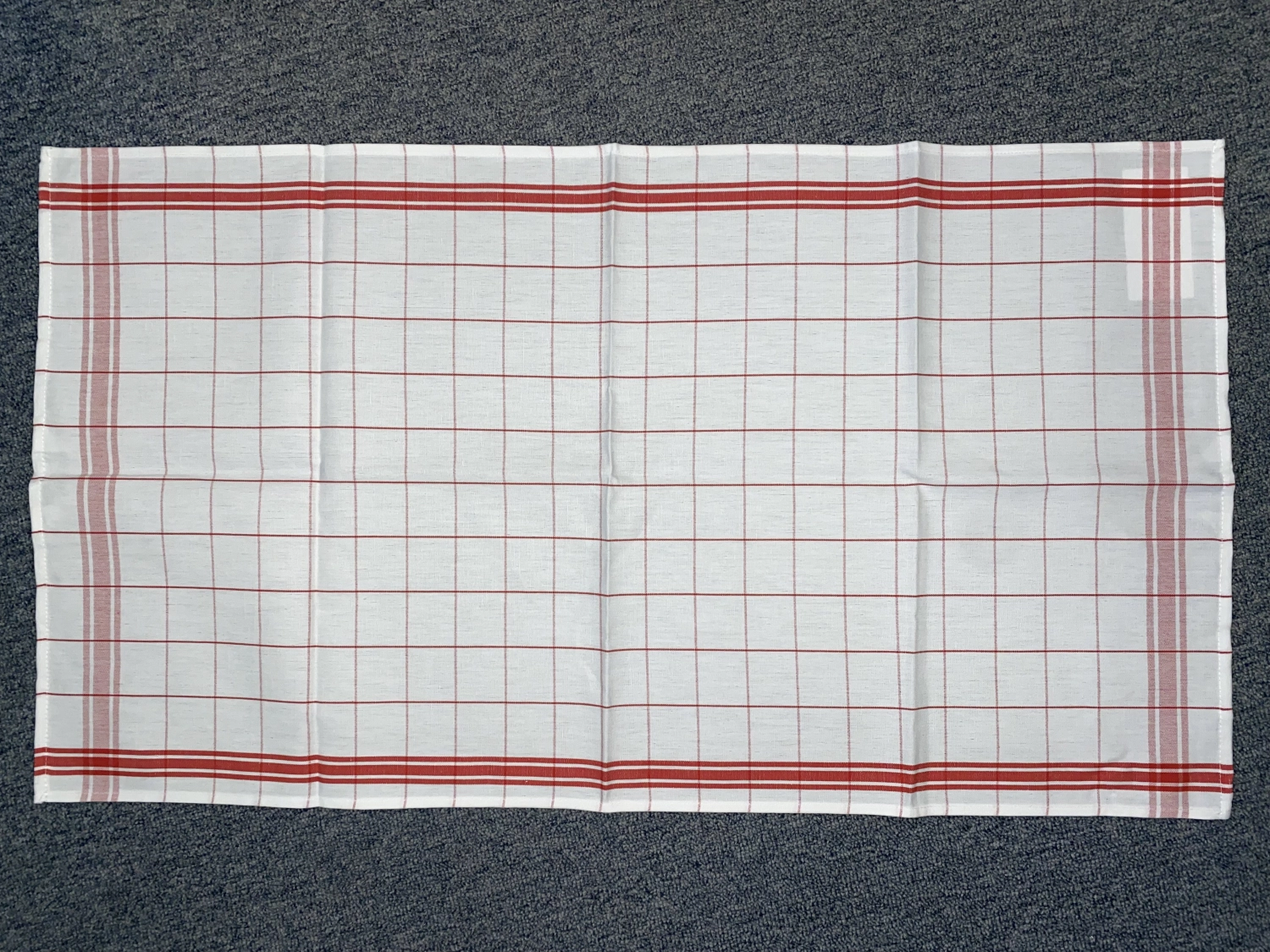 Geschirrtuch 50x90cm weiss-rot