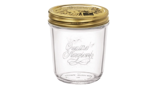 Quattro Stationi Pot de conserve large a. couvercle 32cl