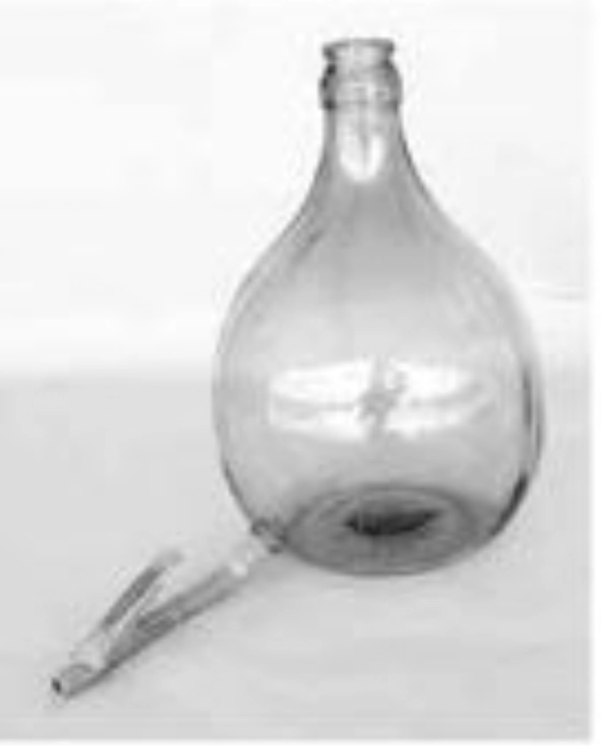 Glasflasche, 5 Liter, mit Druckhahn (ohne Zapfen)
