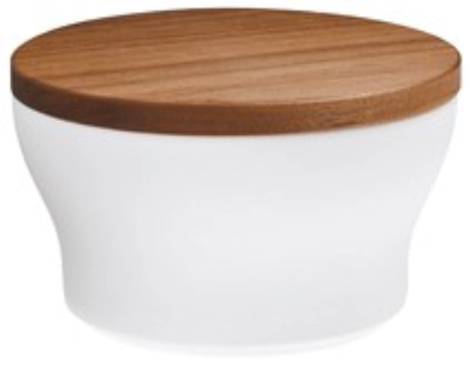 Velvet Zuckerdose, mittel mit Walnuss Deckel