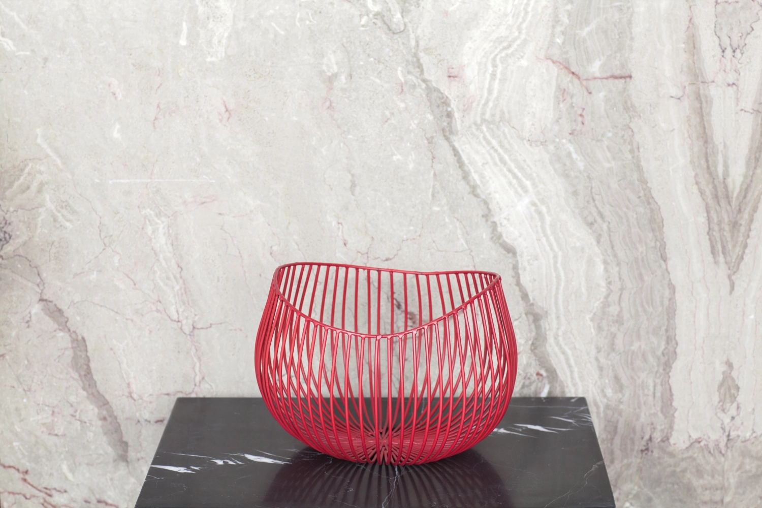 A. Sciortino Met. Sculp. Schale tief Gio 23X20X16cm Red