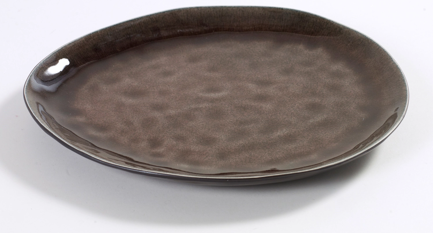 Pascale Naessens Pure Assiette ovale L 28x24x2.5 cm Brown