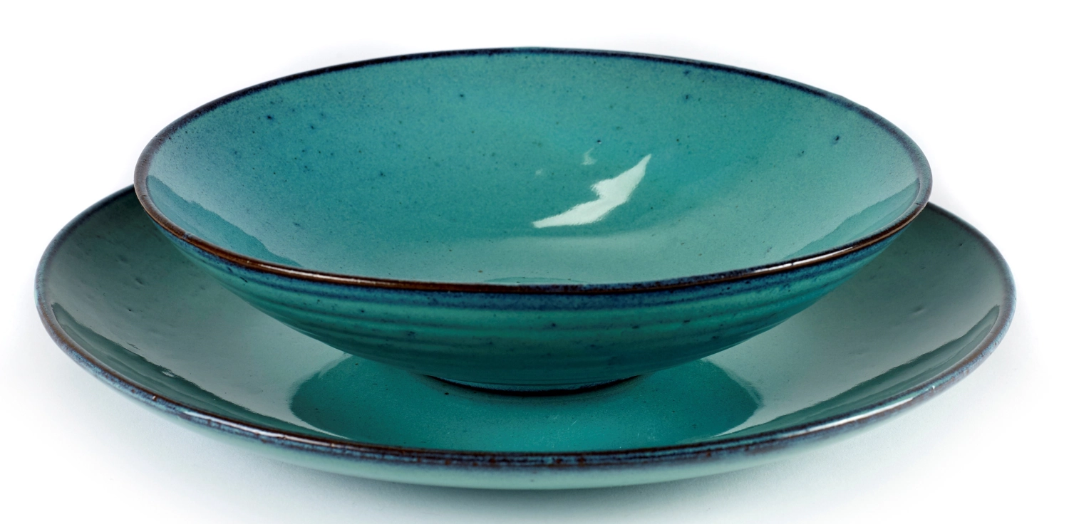 Pascale Naessens AQUA Assiette à soupe, turquoise, 23x6cm