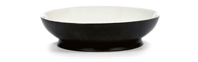 Ann Demeulemeester Assiette à soupe D19cm Ra Black/Off-White