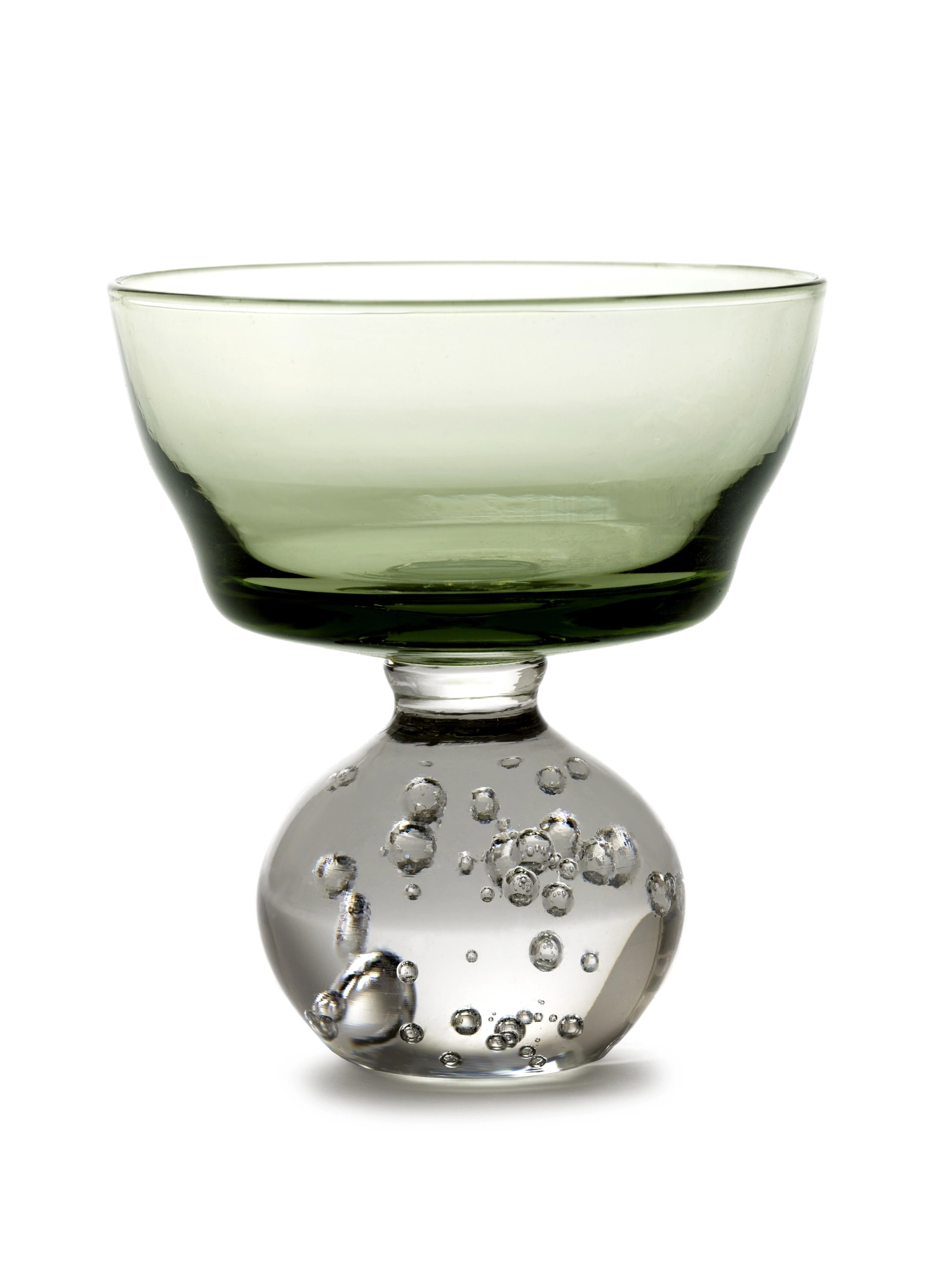 Bela Silva Eternal Snow Glas auf Fuss D9.2 H10 cm Green