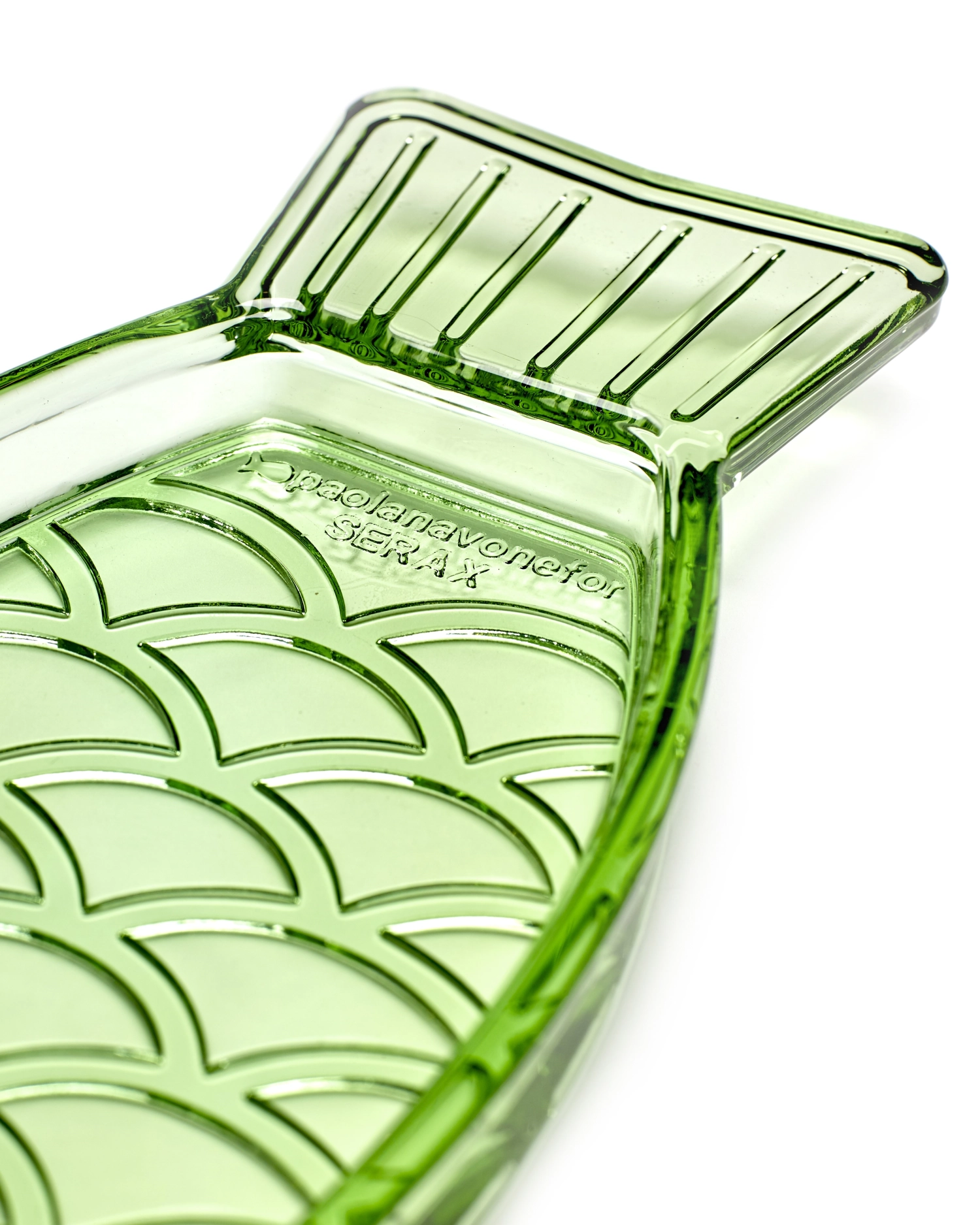 Paola Navone Fish&Fish plat 23X10X2cm Transparent Green