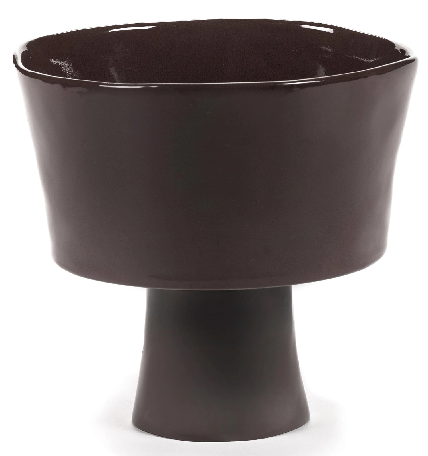 La Mère Plat haut sur pied D18 H16.5 cm Ebony