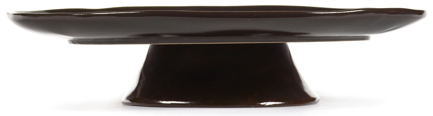 La Mère assiette grande sur pied D30.5 H6cn Ebony