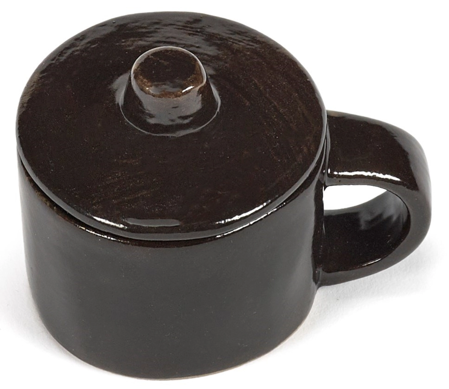 La Mère Tasse à café a. couvercle 7.5x5.5x5.5 cm Ebony