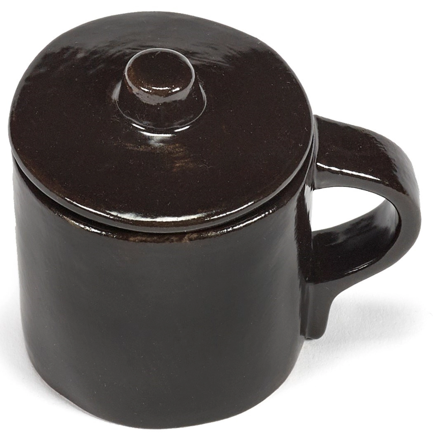 La Mère tasse à espresso a. couvercle 8x6x7.5 cm Ebony