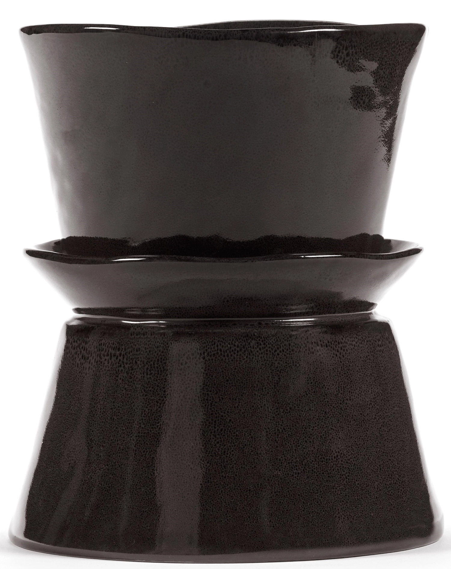 La Mère Vase/Servière D19 H22 cm Ebony