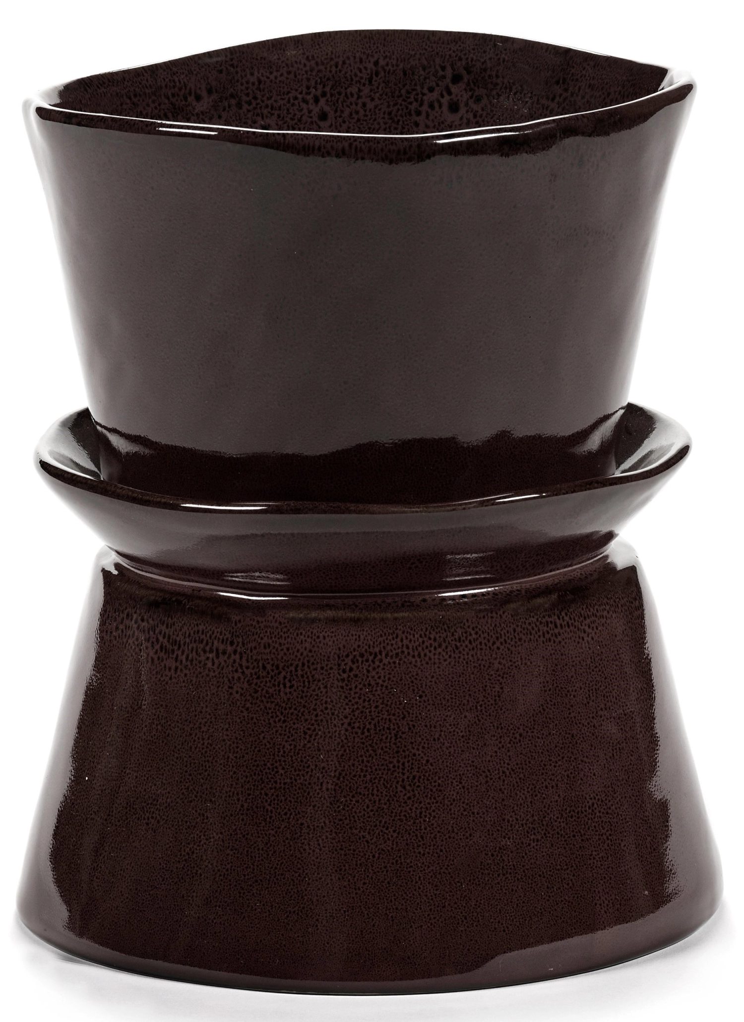 La Mère Vase/Servière D19 H22 cm Ebony