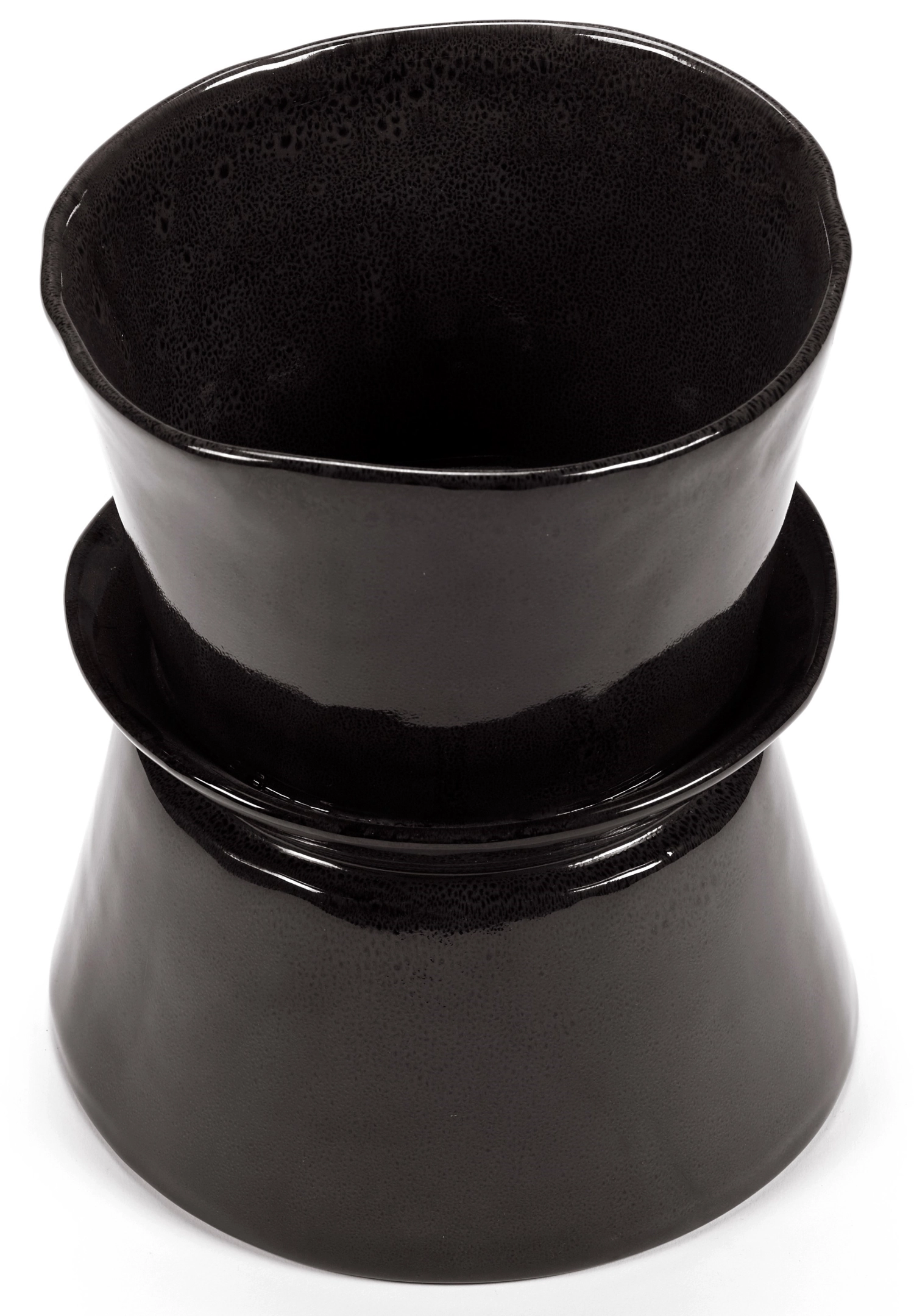 La Mère Vase/Servière D19 H22 cm Ebony