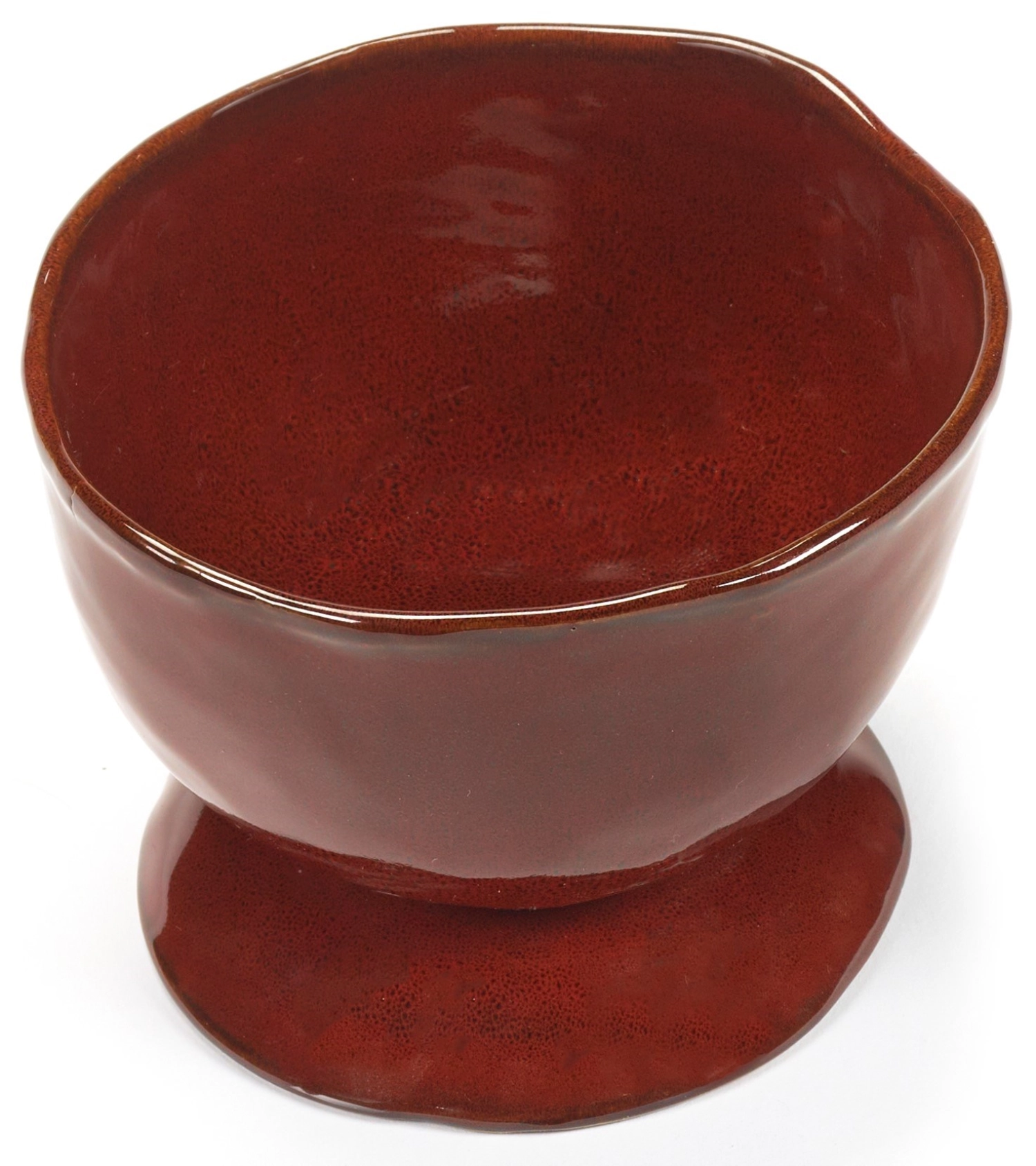 La Mère Plat haut sur pied S D13 H9.5 cm Venetian Red