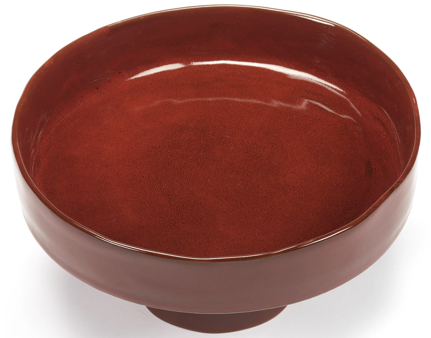 La Mère assiette creuse sur pied D25 H12.5 cm Venetian Red