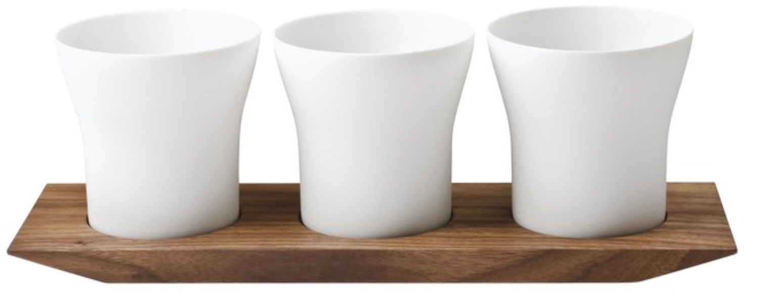 Velvet Set de 3 photophores sur plateau