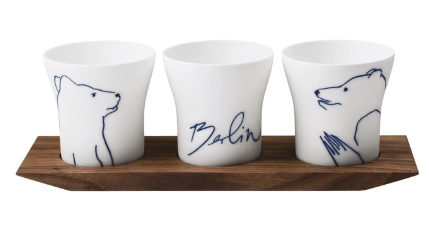 Baerlin Set de 3 photophores sur plateau