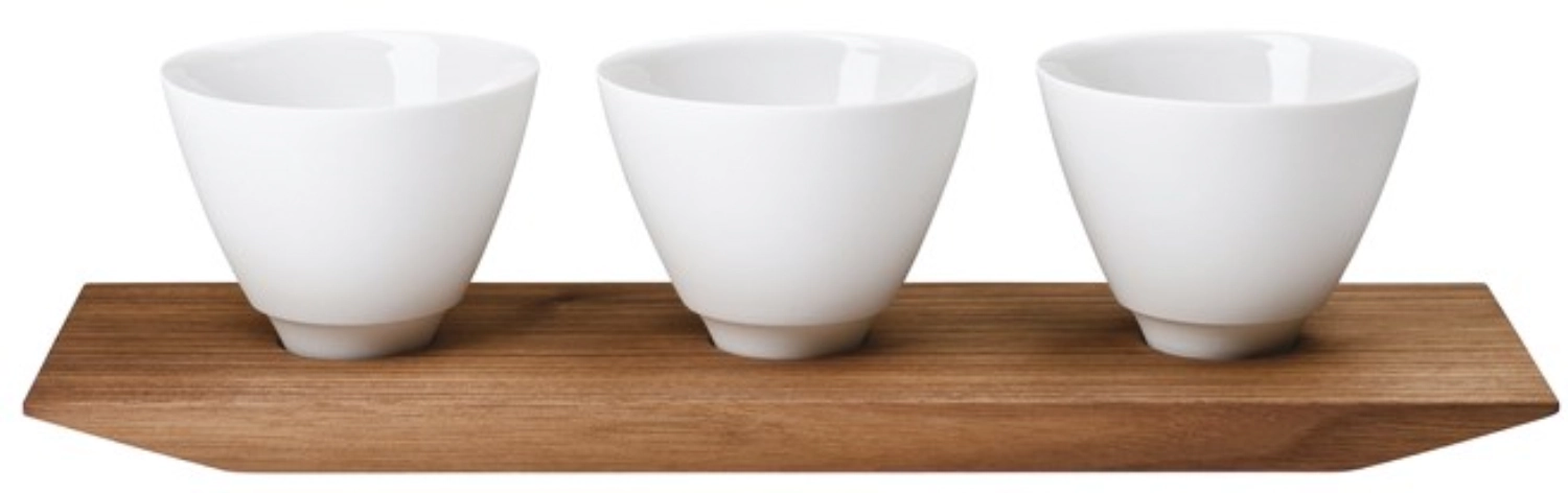 Velvet 3er-Set Amuse-Bouche Schälchen auf Tablett