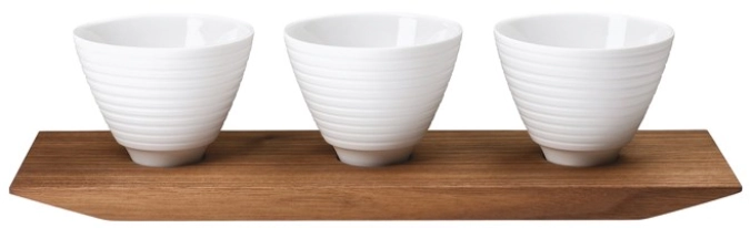 Pulse 3er-Set Amuse-Bouche Schälchen auf Tablett