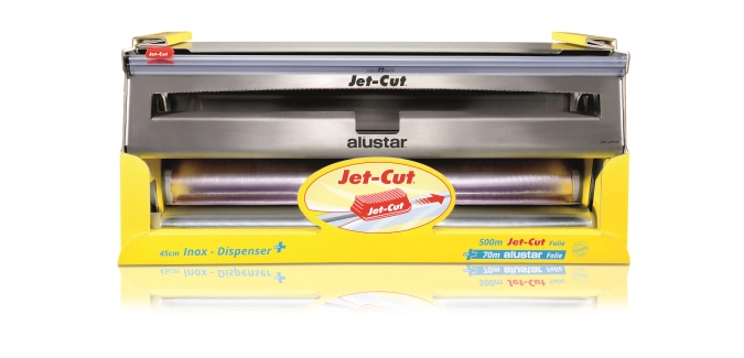 Jet-cut refill inox dispenser duo 45cm starter-set alu & pvc