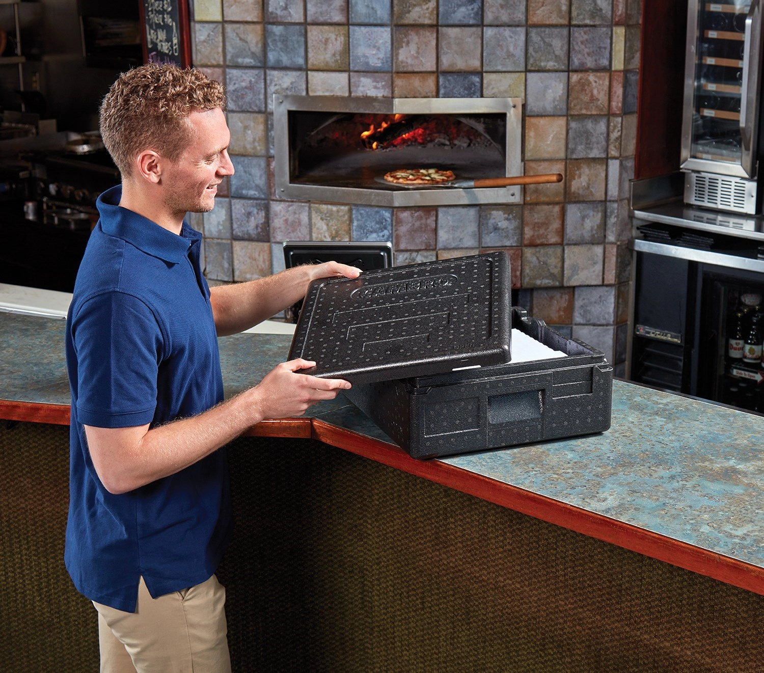 GoBox Toplader Pizza Boîte de transport EPPZ35100