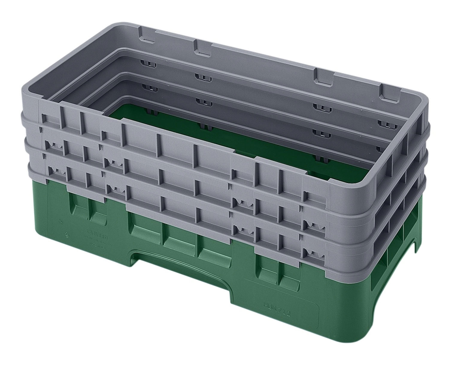 1/2 panier de base vert bouteille