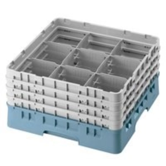 Camrack a. 9 compartiments 21.5cm turquoise