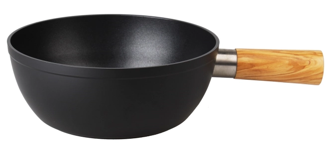 Käsefondue - Caquelon Olive, Aluminium schwarz, Ø 22 cm