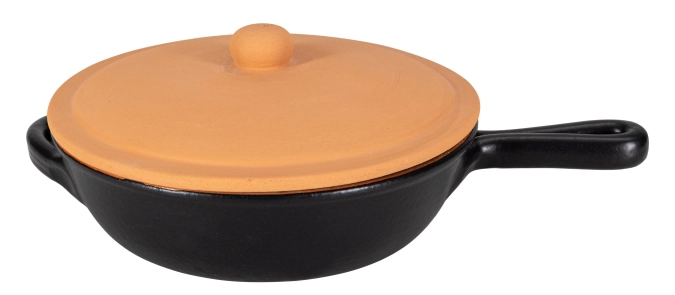 Grill me poêle à marrons,Ø26cm,couvercle pour garder au chau