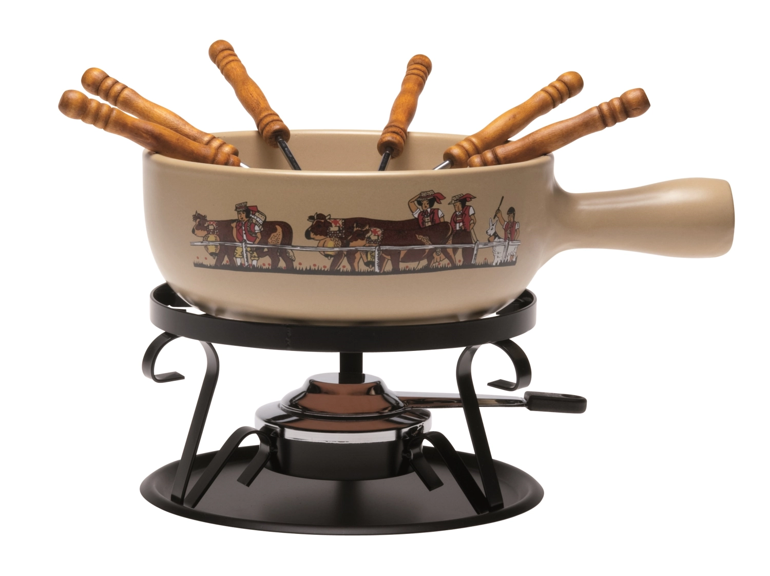 Set à fondue au fromage « Appenzell »,9pièces,Ø22cm,beige